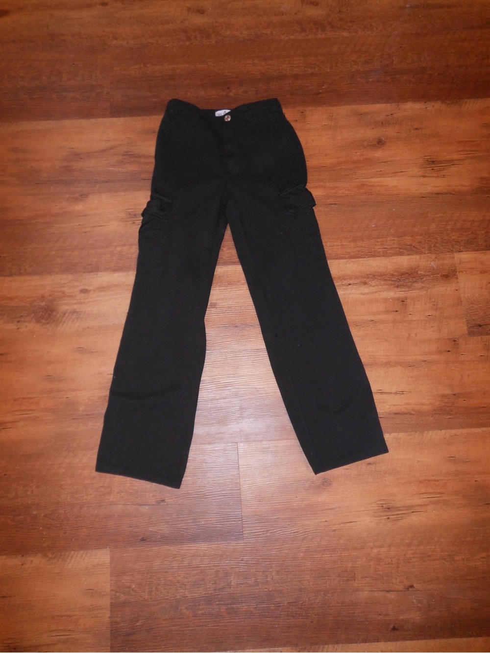 Zara Black Straight-Leg Cargo Style Pockets Women's Pants